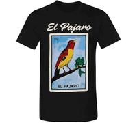El Pajaro Loteria Mexican Bingo Arts Humor T-Shirt Novelty Funny Tee Black New Black(XX-Large)