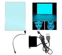 El Panel Backlight 8.2 x 5.9 Inches Electroluminescent El Sheet Panel Light Diy El Cuttable Backlight Paper Lamplamp Sheet Neon for Cosplay Party Decoration Luminous Piece（blue Light）