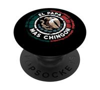 El Papa Mas Chingon Distressed Mexican Eagle Father Pride PopSockets Adhesive PopGrip