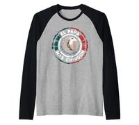 El Papa Mas Chingon Distressed Mexican Eagle Father Pride Raglan Baseball Tee
