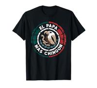 El Papa Mas Chingon Distressed Mexican Eagle Father Pride T-Shirt