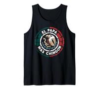 El Papa Mas Chingon Distressed Mexican Eagle Father Pride Tank Top