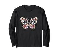 El Paso Butterfly - Texas Desert City Name Word Art Long Sleeve T-Shirt