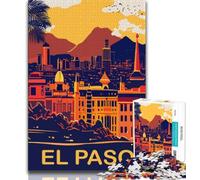 El Paso Skyline Jigsaws 1000 Pieces for Adults,for Educational Game Challenge Toy for Is Ideal As A Gift for The Whole Family 50x75cm