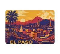 El Paso Skyline Rug 150 X 100 Cm, Soft Short Pile Christmas Home Decor | Printed bedroom rug with soft underfoot feel; creates a clear decorative focal point; for guest room and reading corner
