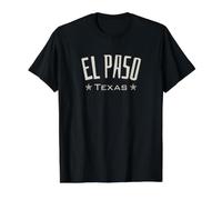 El Paso Texas Arched Distressed Lettering Graphic Value Graphic T-Shirt, Men, Black, M