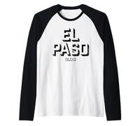 El Paso Texas - El Paso TX Block Raglan Baseball Tee
