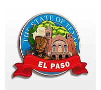 EL Paso Texas USA America Fridge Magnet Wooden Collection 3D Wood Handmade Travel City Souvenirs Refrigerator Magnet Home Decoration Gift -113