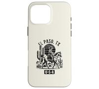 El Paso TX USA Cowboy Horse Vintage Style Design Case for iPhone 16 Pro Max