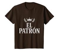 El Patrón | Boss King Crown T-Shirt, Youth, Brown, Large
