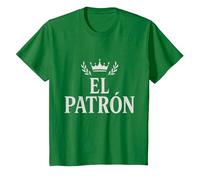 El Patrón | Boss King Crown T-Shirt, Youth, Kelly Green, 2T