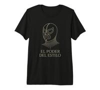 El Poder del Estilo Minimalist Mexican Lucha Mask Premium T-Shirt