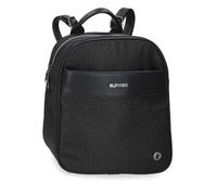 El Potro Luna Casual Backpack Black, 24x28x10cm, Polyester with Faux Leather Details 6.72L, by Joumma Bags, Black/White, One Size, Casual Backpack