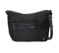 El Potro Luna Shoulder Bag Black, 32x25x11cm, Polyester with Faux Leather Details by Joumma Bags, Black/White, One Size, Crossbody Bag