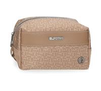 El Potro Luna Toiletry Bag Beige 17.5x10.5x9.5cm Polyester with Faux Leather Details by Joumma Bags