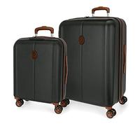 El Potro Ocuri Grey Luggage Set 55/70 cm Rigid ABS TSA lock 118 Litre 4 Double Wheels Hand Luggage
