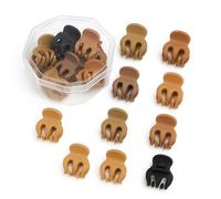 El Regalo 10 Pcs Matte Hair Claw Clips Box Pack - 2.5 cm Mini Claw Hair Styling Tools, Strong Grip Hair Accessories for Women & Girls