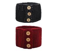 EL REGALO Women Pack Of 2 Knitted Chill Wrap Headbands