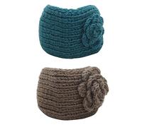 El Regalo Women Pack Of 2 Knitted Chill Wrap Headbands,Assorted