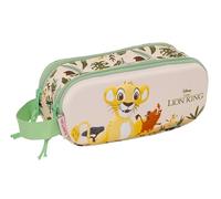 EL REY LEÓN - Double 3D Pencil Case, Children's Pencil Case, Child, Ideal for School Age Children, Comfortable and Versatile, Quality and Resistance, 21 x 6 x 8 cm