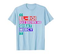 El Roi Has Shown Me Great Mercy - NSPPD Morning Prayer T-Shirt, Men, Baby Blue, Medium