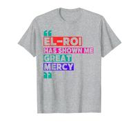 El Roi Has Shown Me Great Mercy - NSPPD Morning Prayer T-Shirt, Men, Heather Grey, 5X-Large
