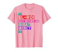 El Roi Has Shown Me Great Mercy - NSPPD Morning Prayer T-Shirt, Men, Pink, Large