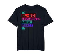 El Roi Has Shown Me Great Mercy - NSPPD Morning Prayer T-Shirt, Men's Big and Tall, Black, 5X Tall