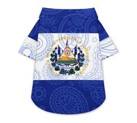 El Sal-vador Flag Paisley Pattern Cute Pet T-Shirts Dog Shirt Clothes Funny Beach Pullover Cat Sweatshirt For Small Pets 2XL