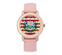 El Sal-vador Flag & U.S. Wrist Watches for Women Men Quartz Stainless Steel Watch Easy to Read