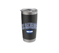 El Salvador Arched Text Flag Stainless Steel Insulated Tumbler