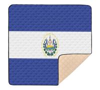 El Salvador Flag Cute Foldable Baby Playmat for Indoor Outdoor Cozy Breathable Padded Baby Mat for Baby Kids Toddlers Infants, 50'' x 50''