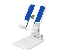 El Salvador Flag Foldable Cell Phone Stand Adjustable Angle Height Desktop Portable Cellphone Cradle Compatible With All Smartphone White-Style