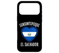 El Salvador Flag Heart Sensuntepeque City Case for iPhone 17 Pro Max