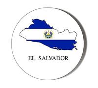 EL SALVADOR FLAG MAPPED 38mm Round Fridge Magnet