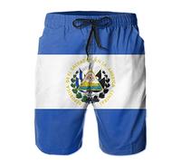 El Salvador Flag Men's Swim Trunks Quick Dry Beach Board Shorts Patriotic Bathing Suits¡