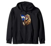 El Salvador Lion El Salvadorian Pride El Salvadorian Flag Zip Hoodie
