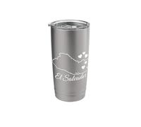 El Salvador Map Outline Hearts Stainless Steel Insulated Tumbler