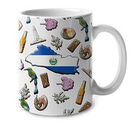 El Salvador Symbols Tea Cup Durable Tea Mugs Cute Coffee Mug for Cocoa Everyday Use Home Beverages 330Ml