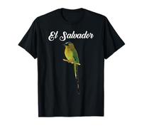 El Salvador Torogoz National Bird Salvadorian Pupusas Flag T-Shirt