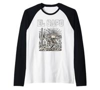 EL SAPO Mexican Desert Frog Sonora Healing Spirituality HOLY Raglan Baseball Tee