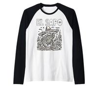 EL SAPO Mexican Desert Frog Sonora Healing Spirituality Yoga Raglan Baseball Tee
