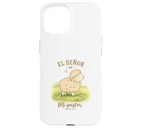 El Señor Es Mi Pastor Lamb Design Salmo 23:1 Cute Sheep Case for iPhone 15
