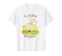El Señor ES Mi Pastor Lamb Design Salmo 23:1 Cute Sheep T-Shirt
