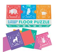 El Spanish Alphabet Jumbo Floor Puzzle : Papel-Picado Inspired 27-Piece ABC Jigsaw Puzzle