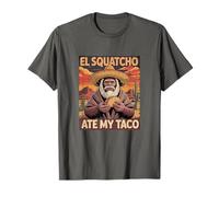 El Squatcho Ate My Taco Funny Bigfoot Sasquatch Poncho T-Shirt