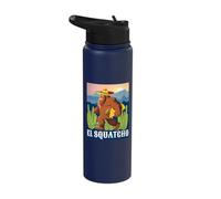 El Squatcho - Bigfoot Carrying Taco Sombrero Cinco De Mayo Stainless Steel Insulated Water Bottle