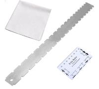 el Straight Edge and Plastic String Height Measuring Tool for Luthier Setup, 16.5" Dual Scale for Gibson 24.75" and for Fender 25.5"