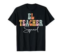 EL Teacher Squad Retro Groovy Women Back to School T-Shirt