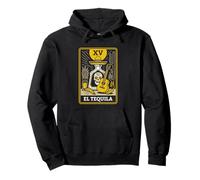 El Tequila Tarot Card XV, Occult Gothic Alternative Drinking Pullover Hoodie